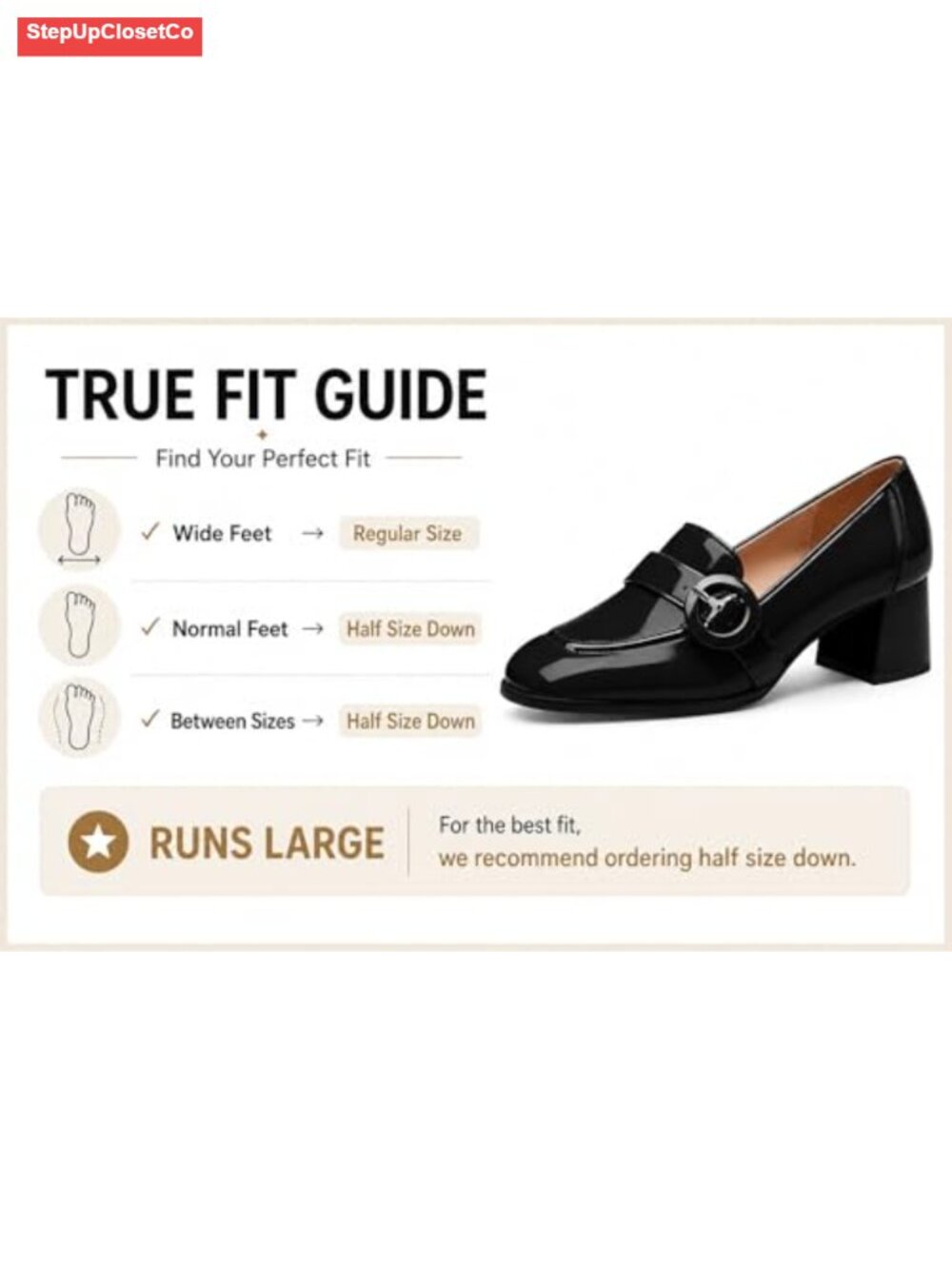 Loafers for Women Chunky Block Heel Pumps - Picture 3 of 6